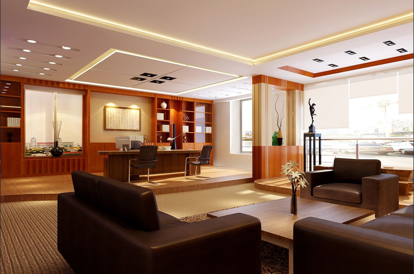 長沙辦公室風水中老總辦公室座位最佳位置方位效果圖 長沙辦公室風水中老總辦公室座位最佳位置方位效果圖